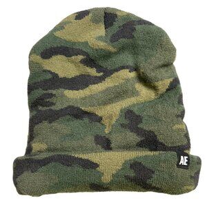 American Eagle Beanie Green Camouflage Print